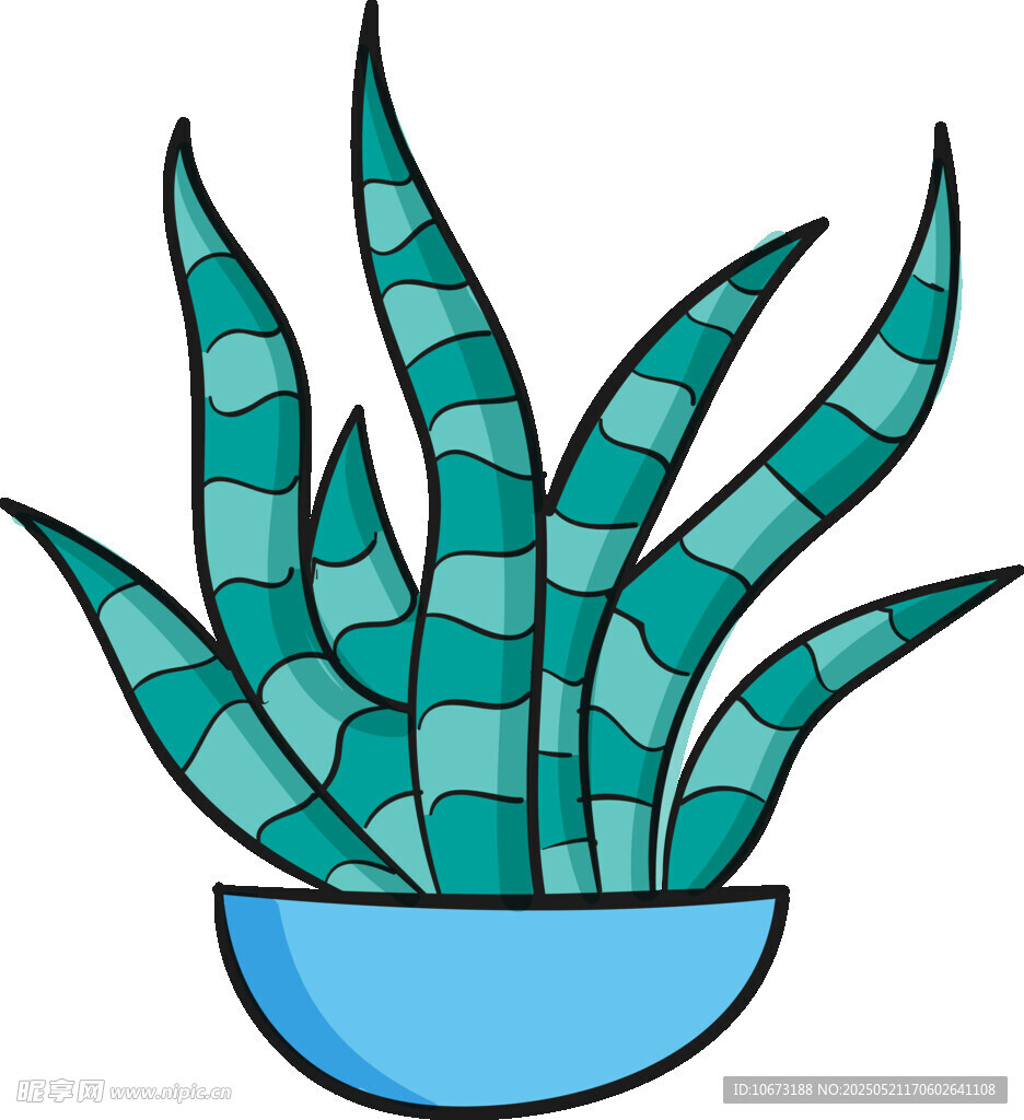 盆栽绿植插画