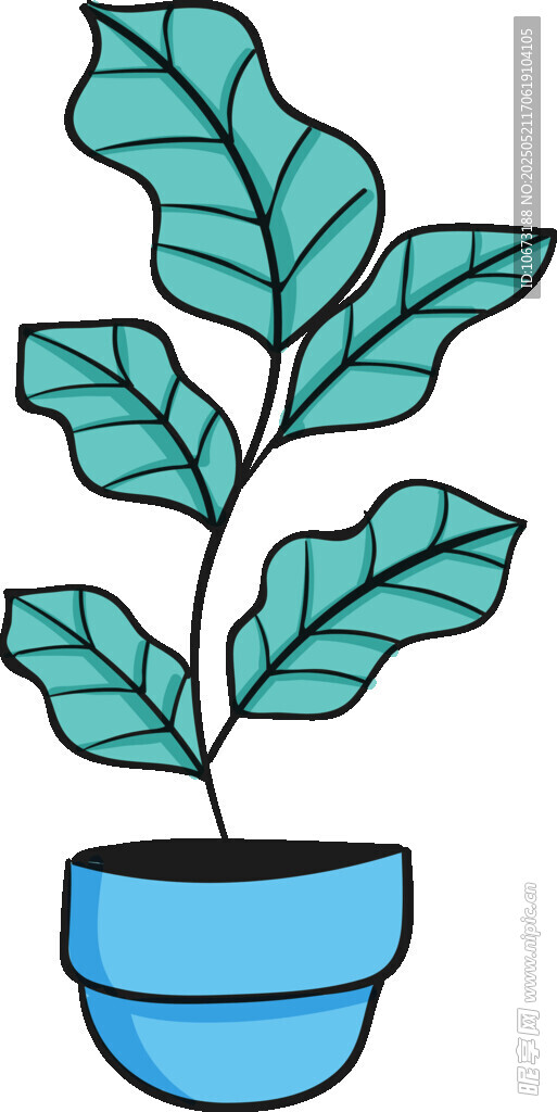 盆栽绿植插画
