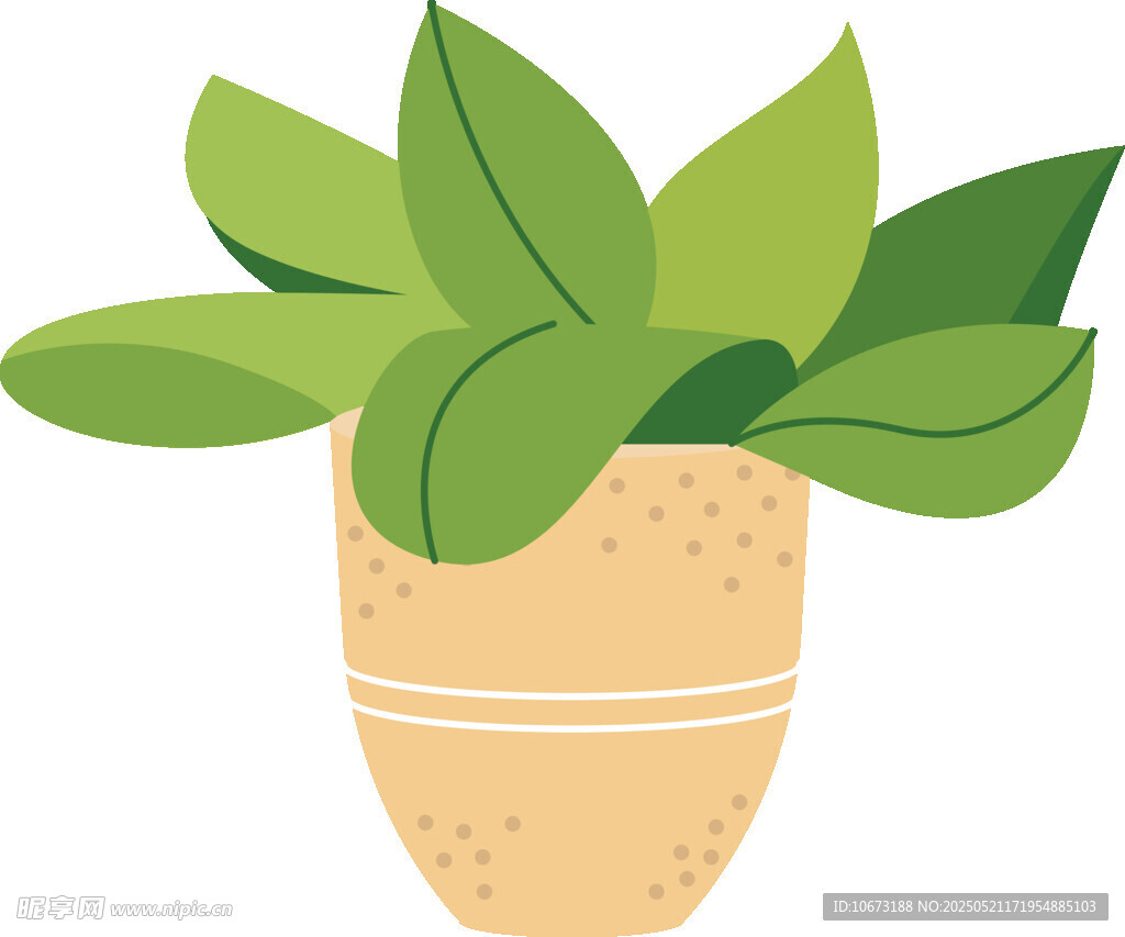 盆栽绿植插画