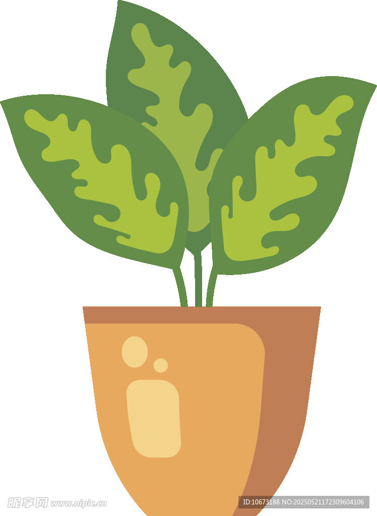 盆栽绿植插画