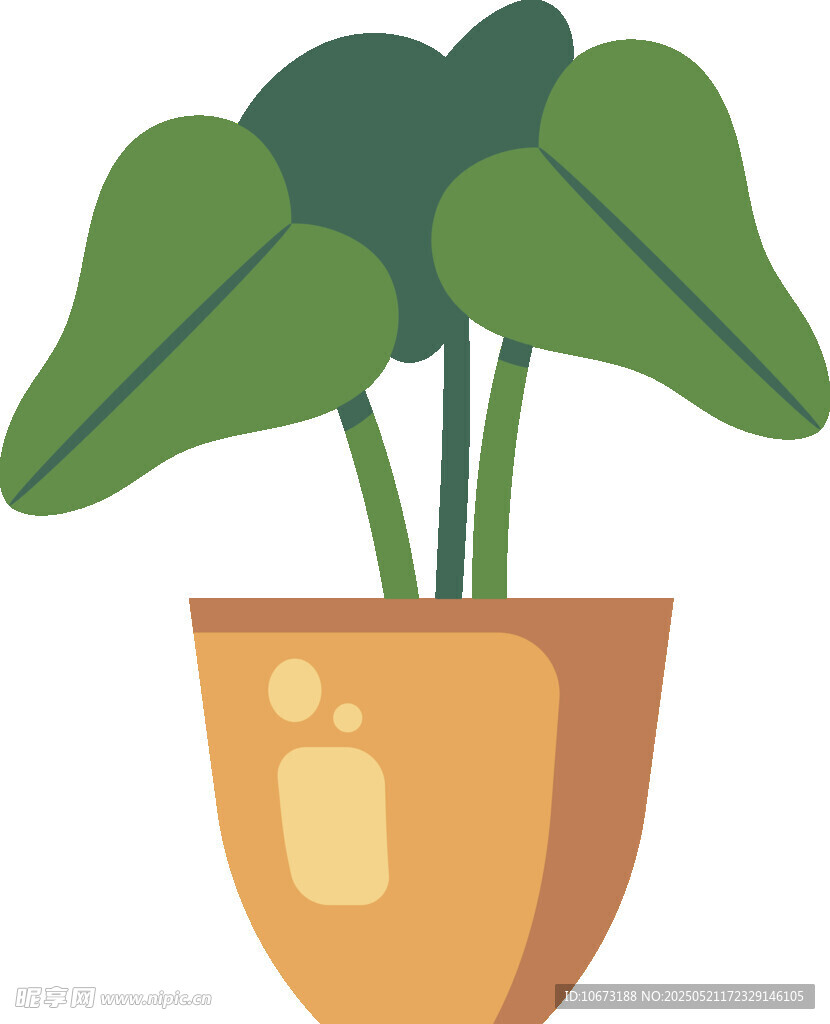 盆栽绿植插画
