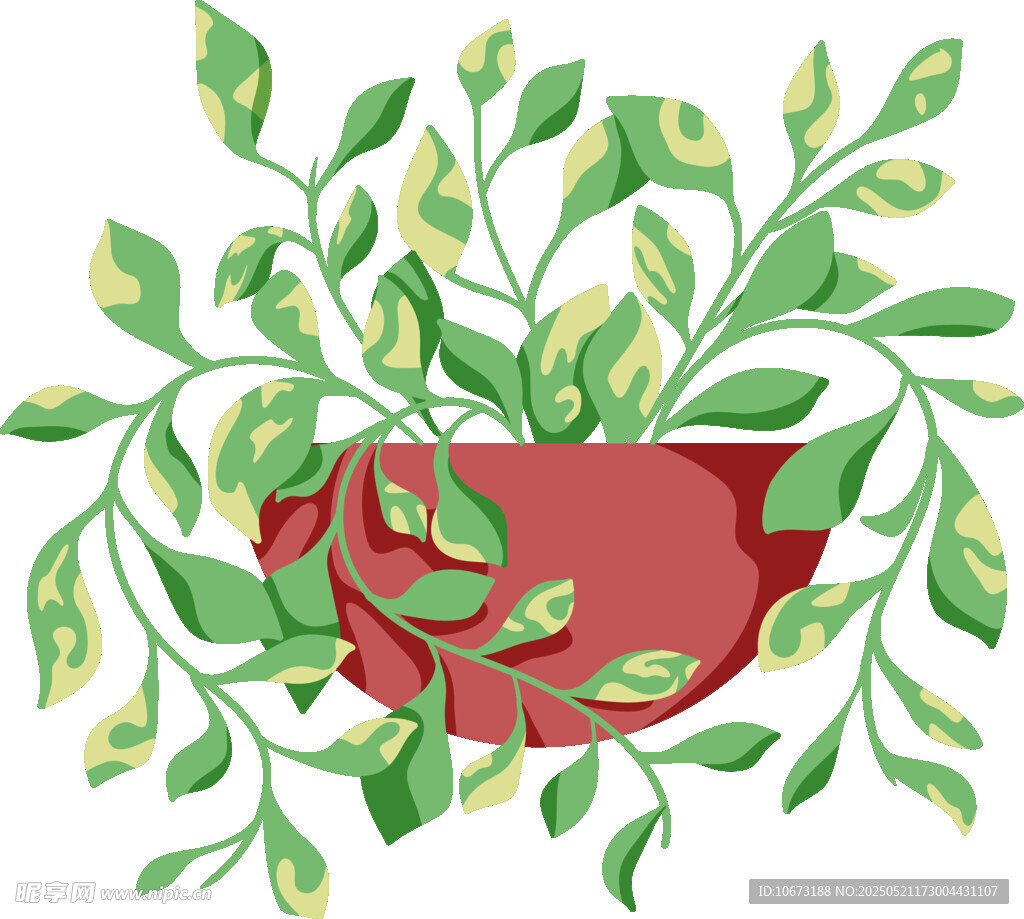 盆栽绿植插画