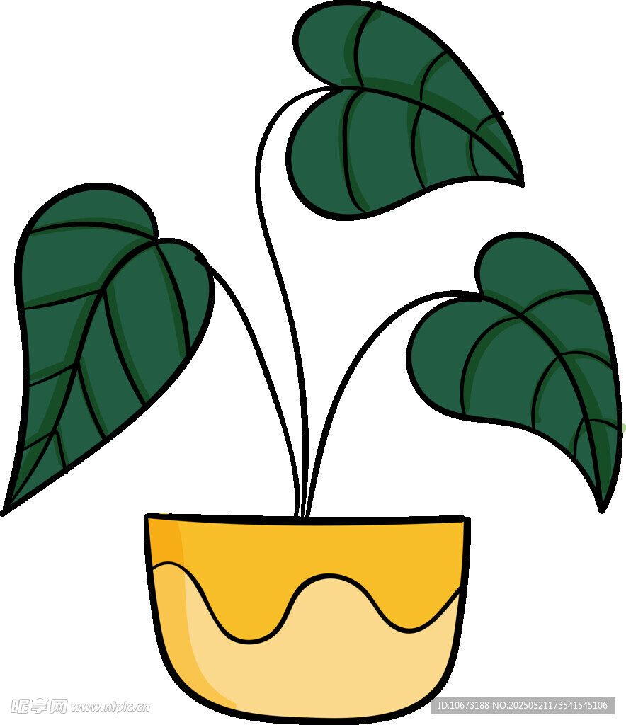 盆栽绿植插画