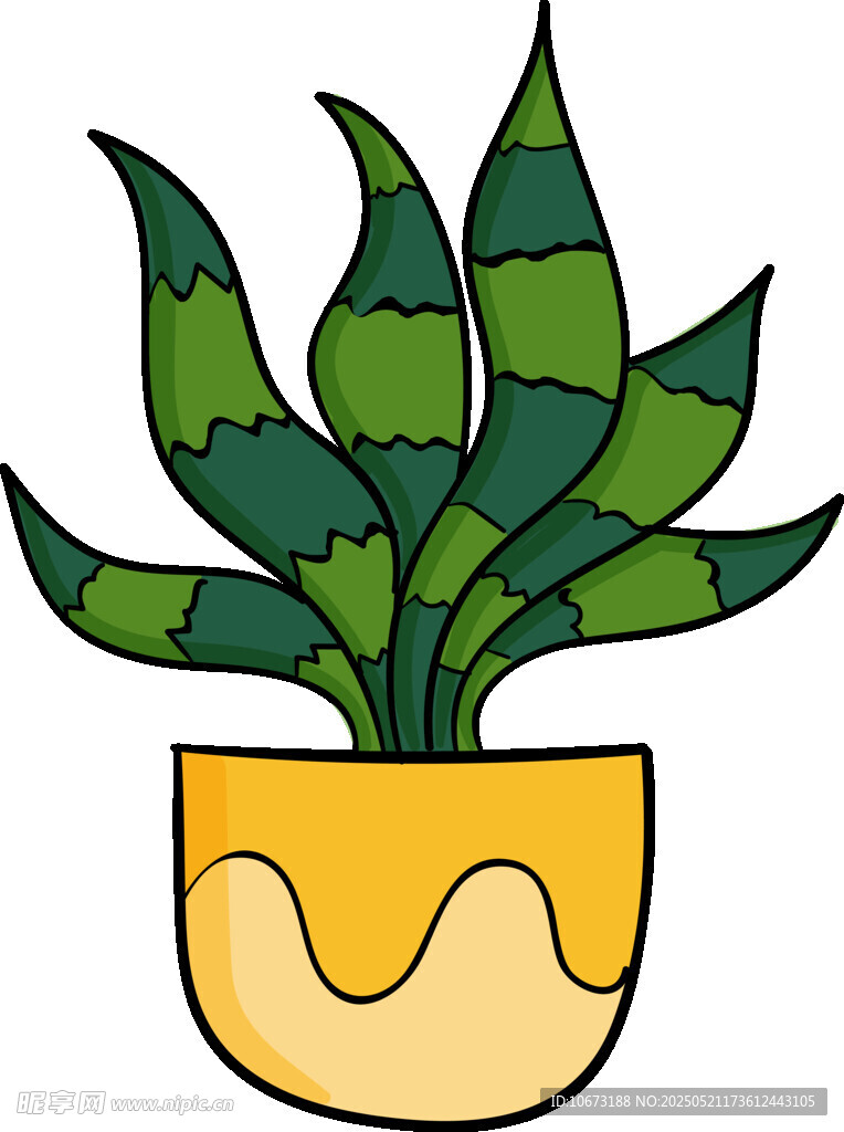盆栽绿植插画