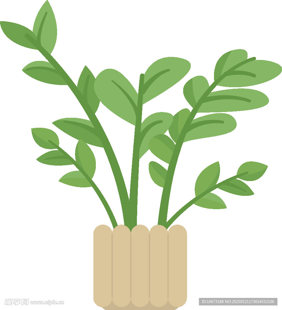 盆栽绿植插画