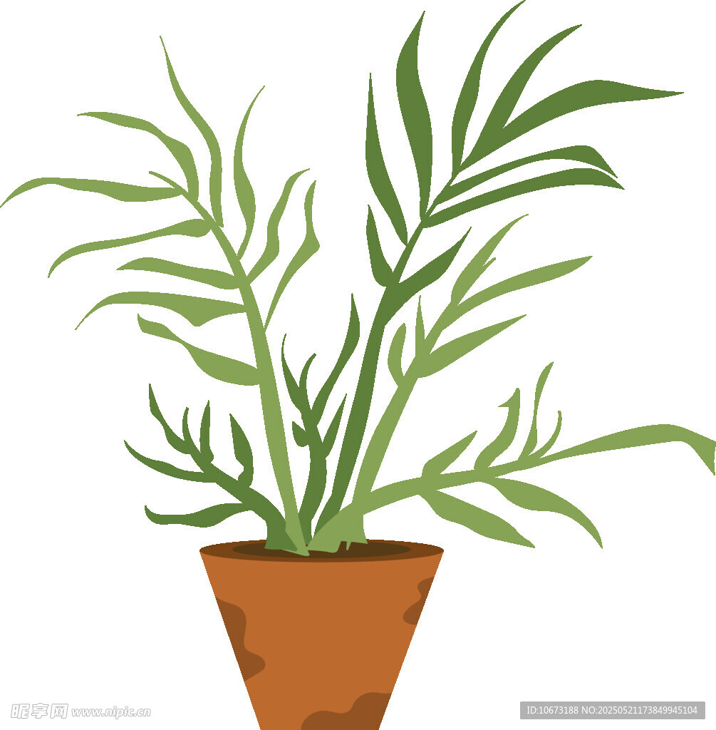 盆栽绿植插画