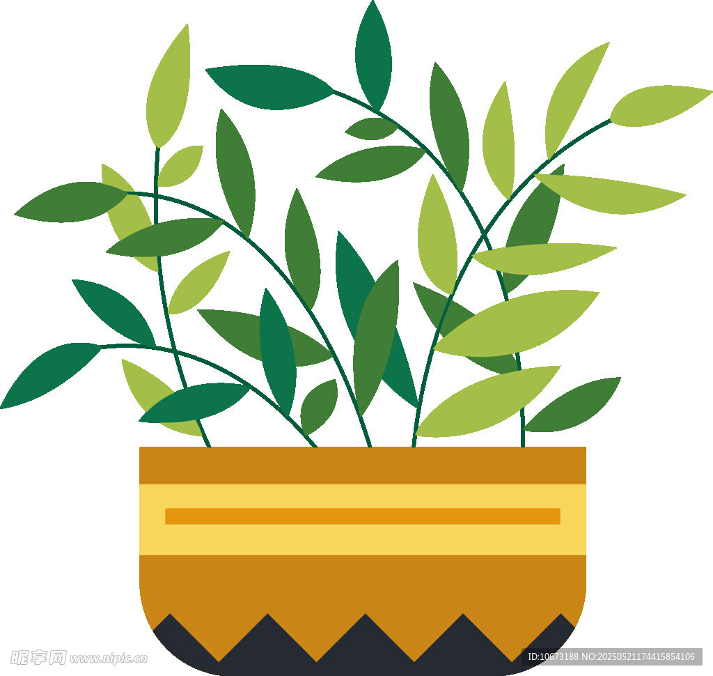 盆栽绿植插画