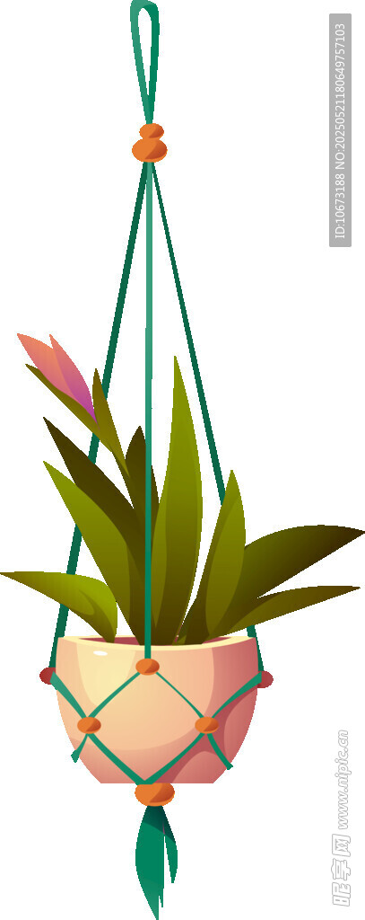 手工编织悬挂绿植花盆