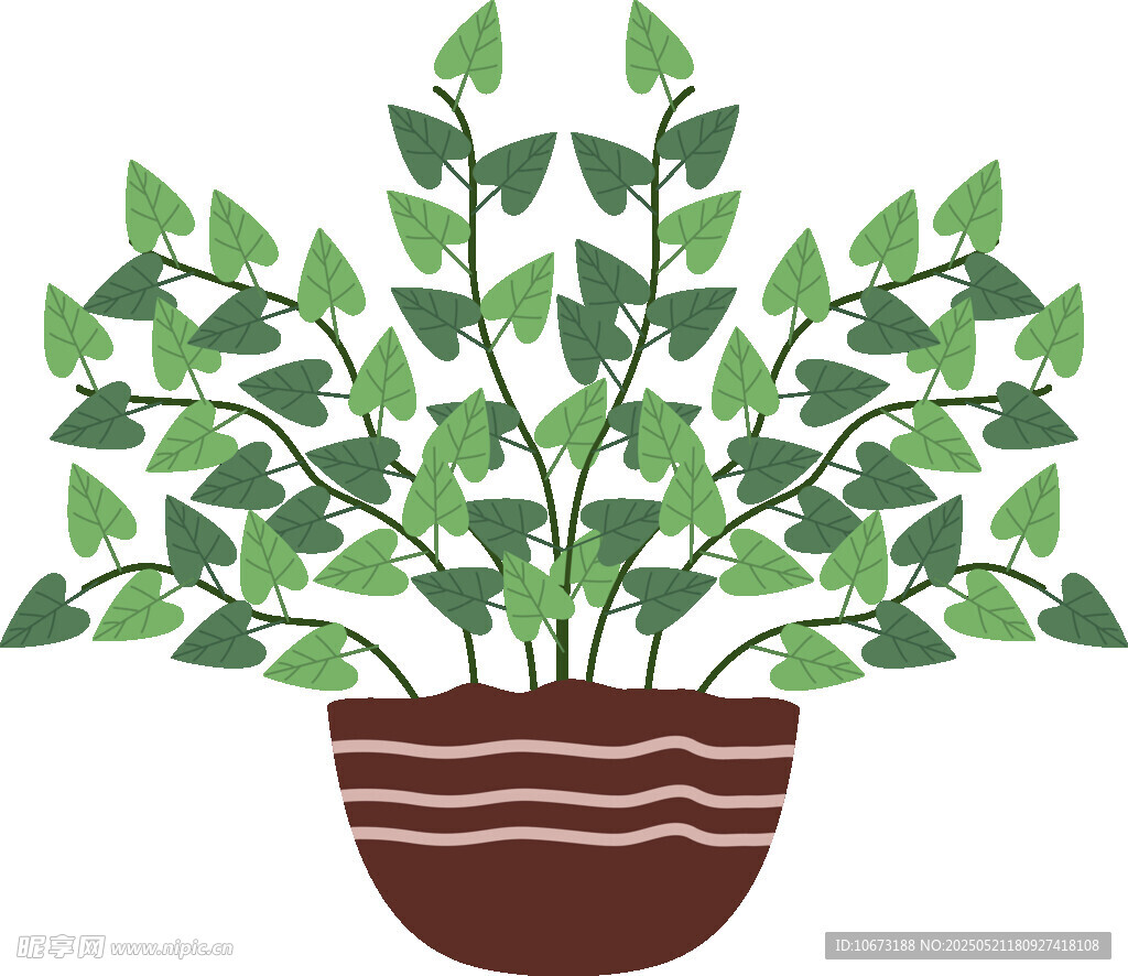 盆栽绿植插画