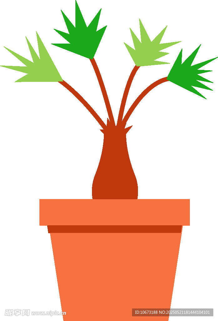 盆栽绿植插画