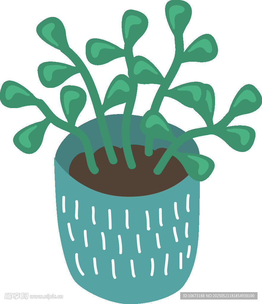 盆栽绿植插画