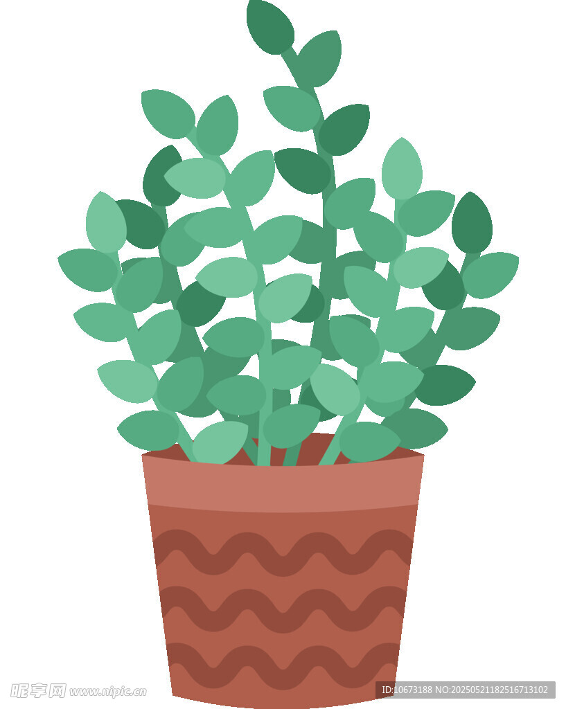 盆栽绿植插画