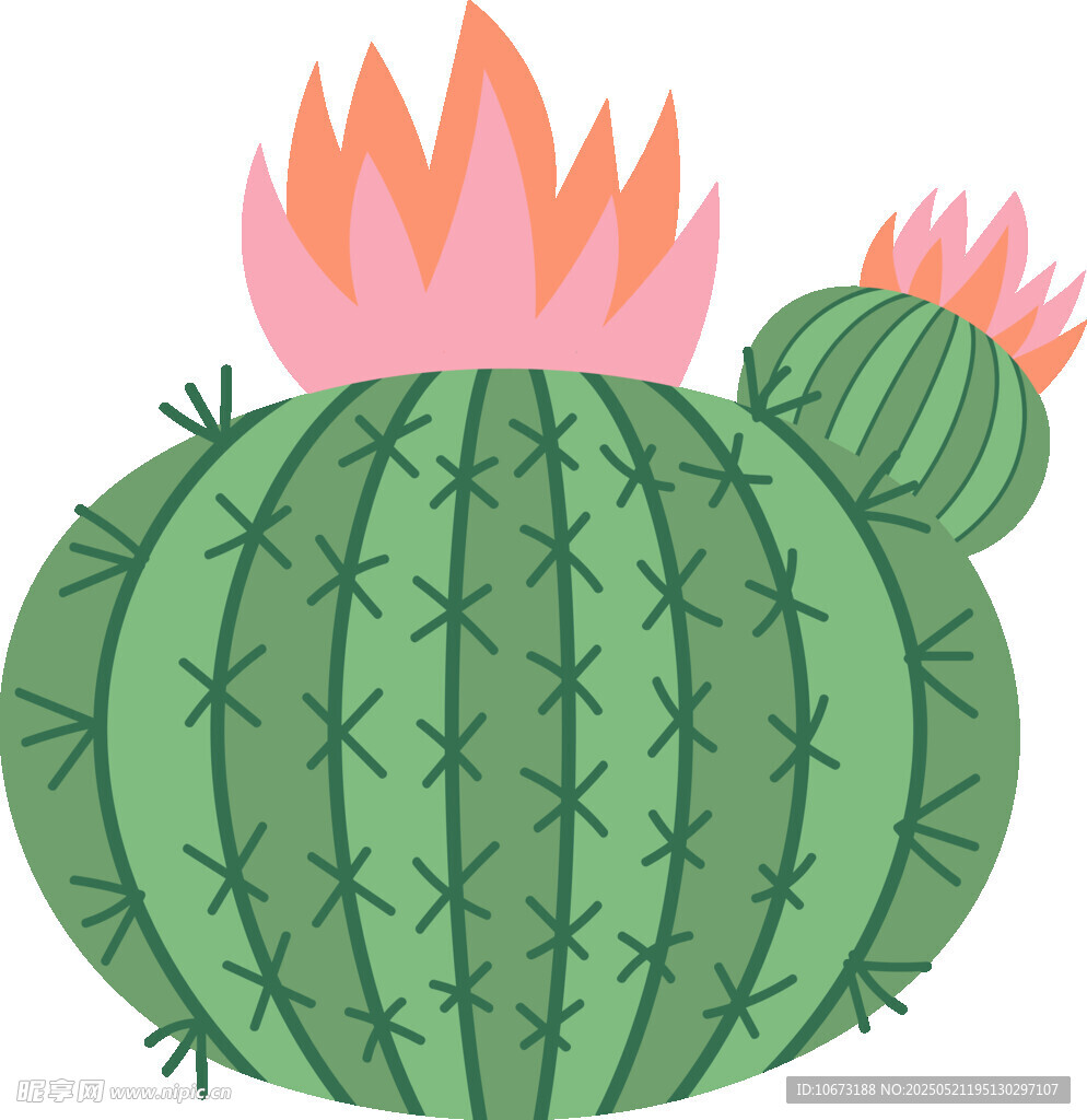 可爱卡通仙人掌插画