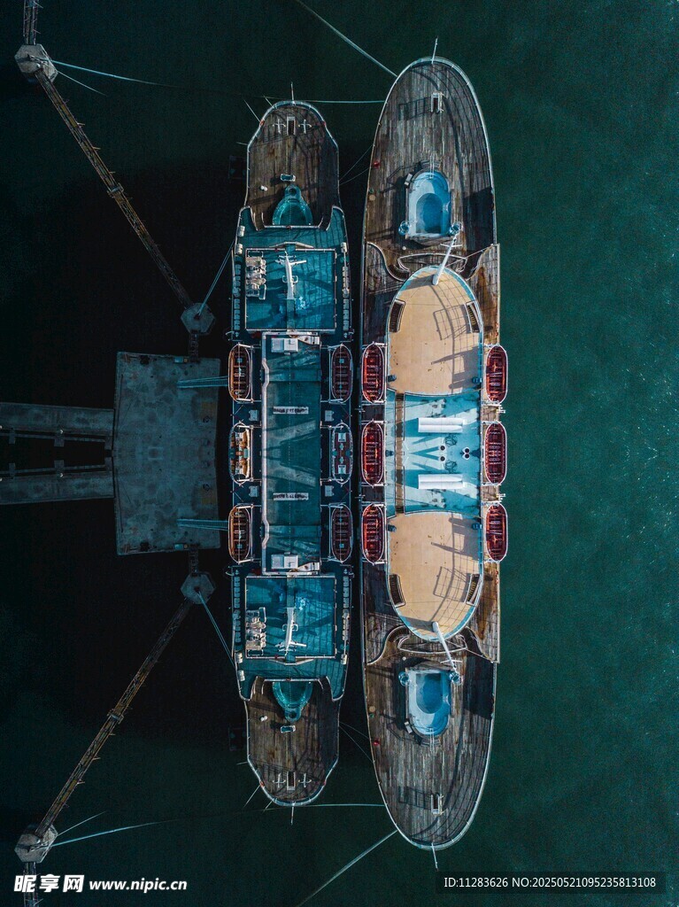 港口船只俯瞰景象