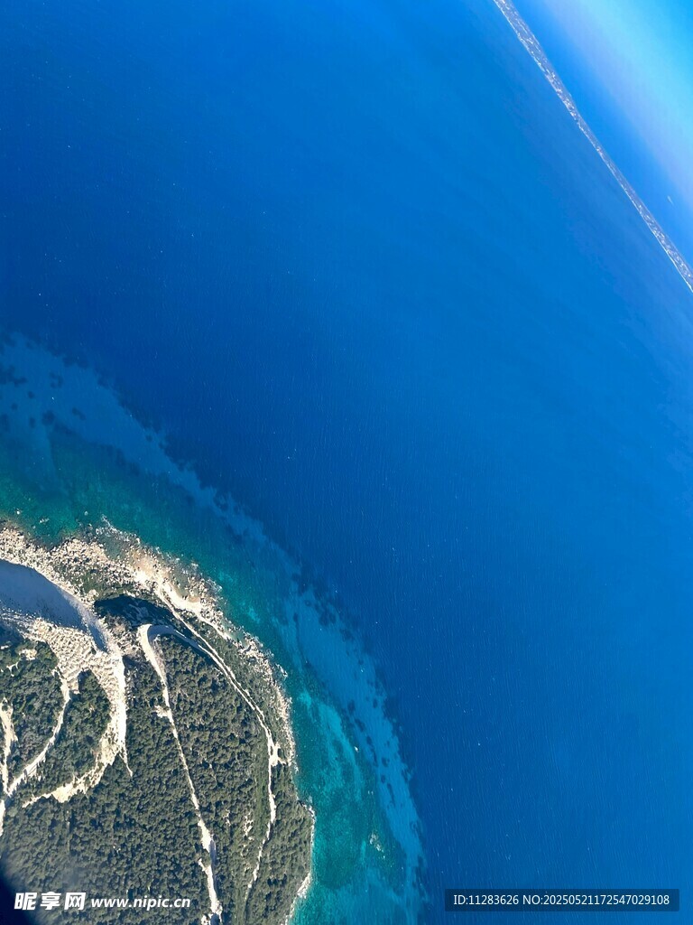 美丽海岛俯瞰图