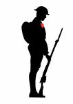 持枪士兵剪影