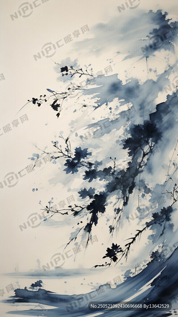 古人 青花瓷 画青花瓷