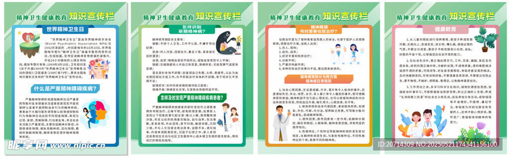 精神卫生健康教育知识宣传栏