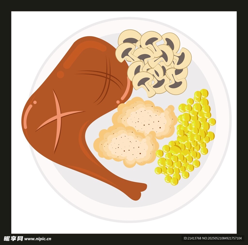 美味烤鸡腿