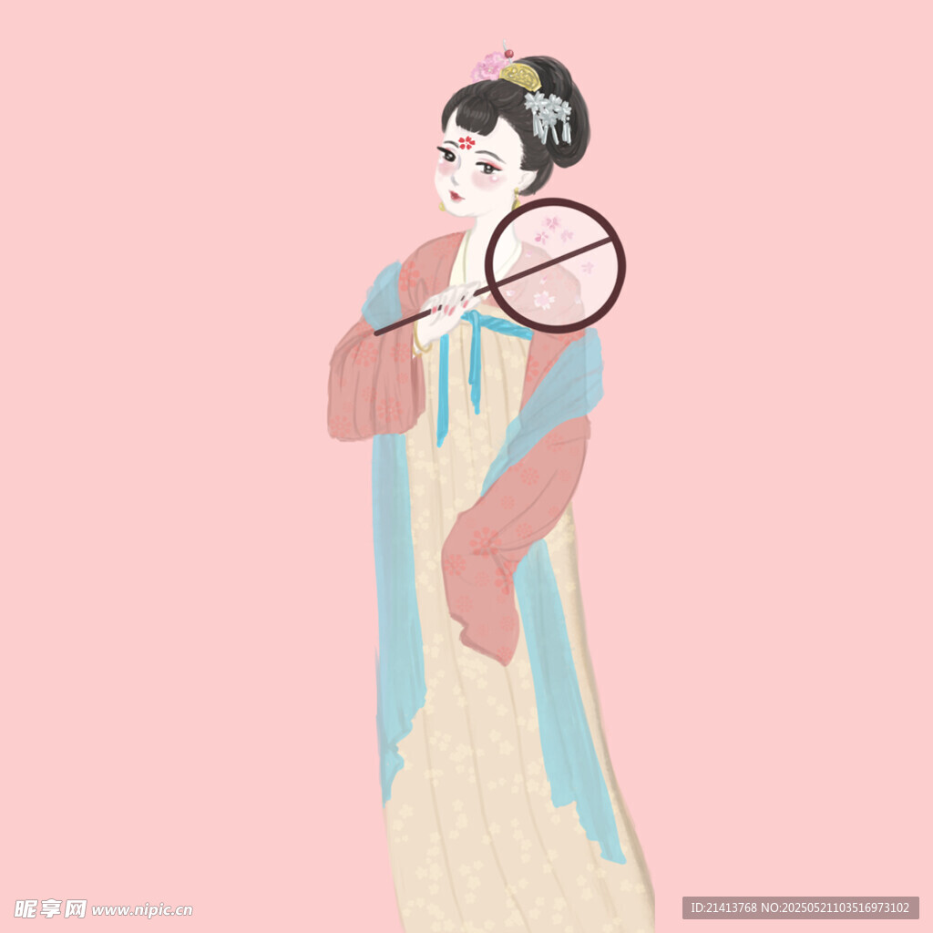 古风持扇女子
