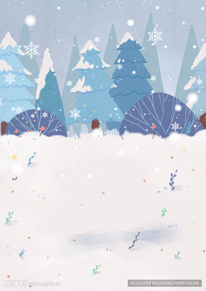 冬日雪景中的静谧村庄