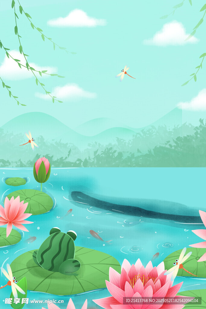 夏日荷塘美景