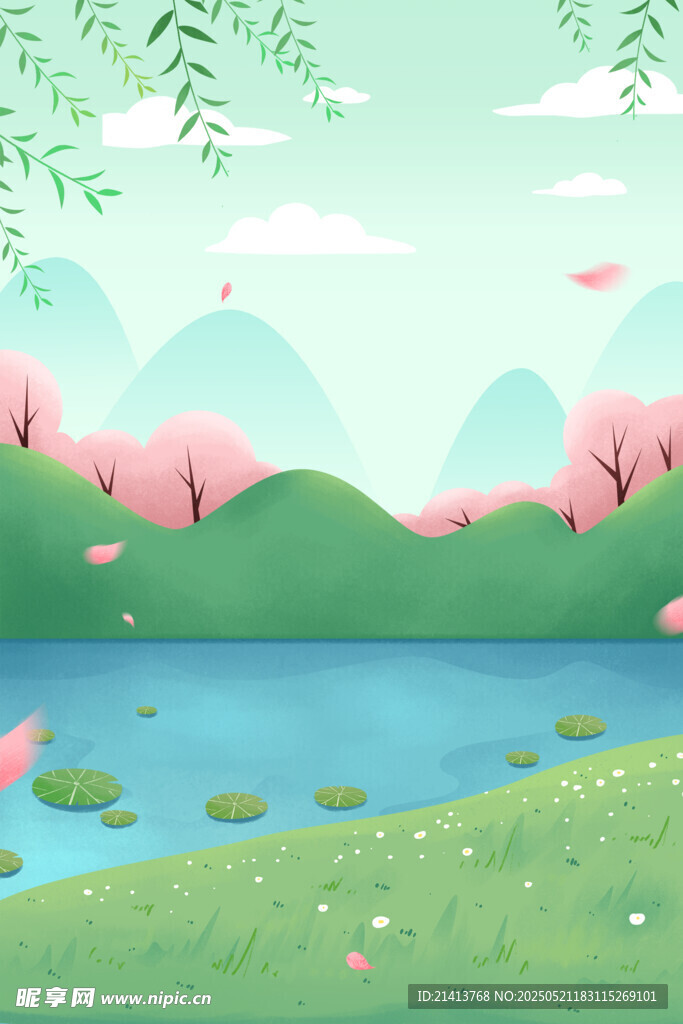 春日湖畔美景