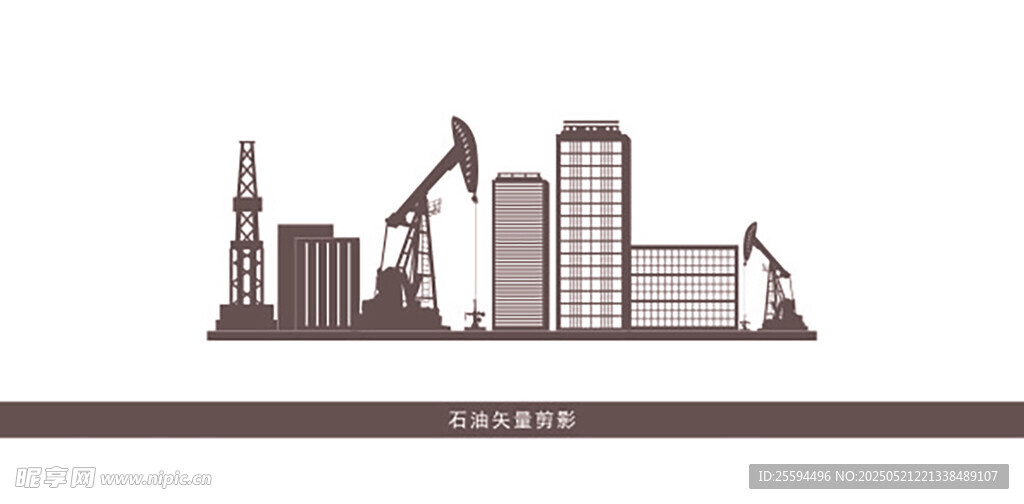 石油工业建筑景观剪影
