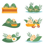 端午粽子美食插画