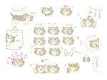 卡通可爱猫咪插画图案