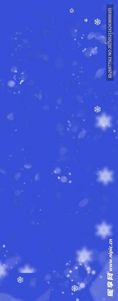 蓝色雪花背景图