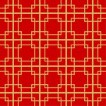 中式红色几何花纹图案