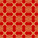 中式红色传统花纹图案