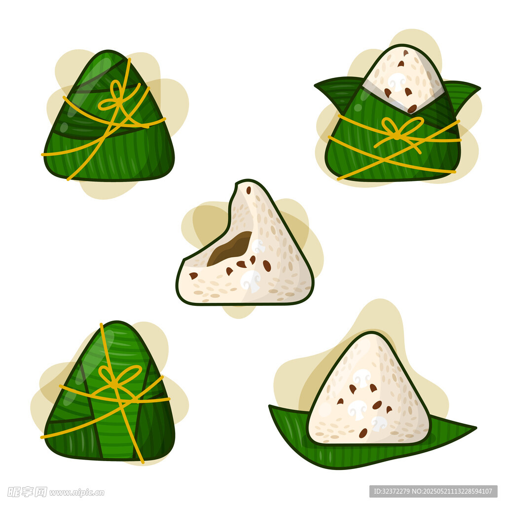 可爱卡通风格的美味粽子