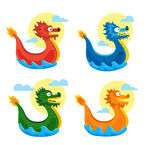 多彩龙舟图案设计元素