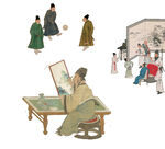 古人雅趣之文人作画场景
