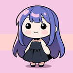 紫色长发可爱卡通女孩