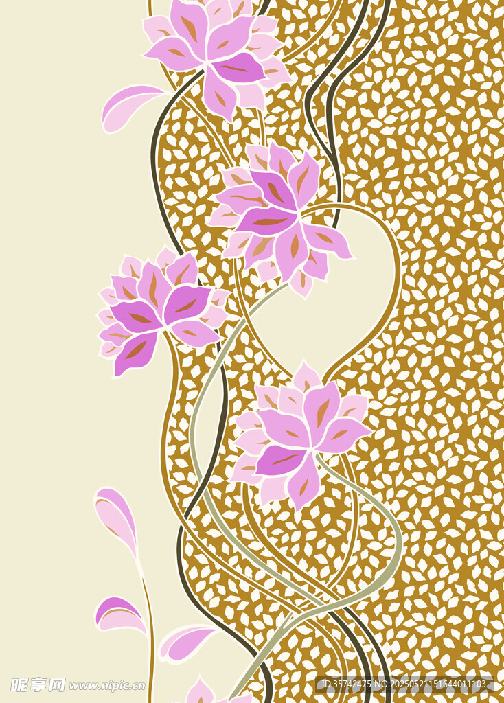 花卉豹纹图案