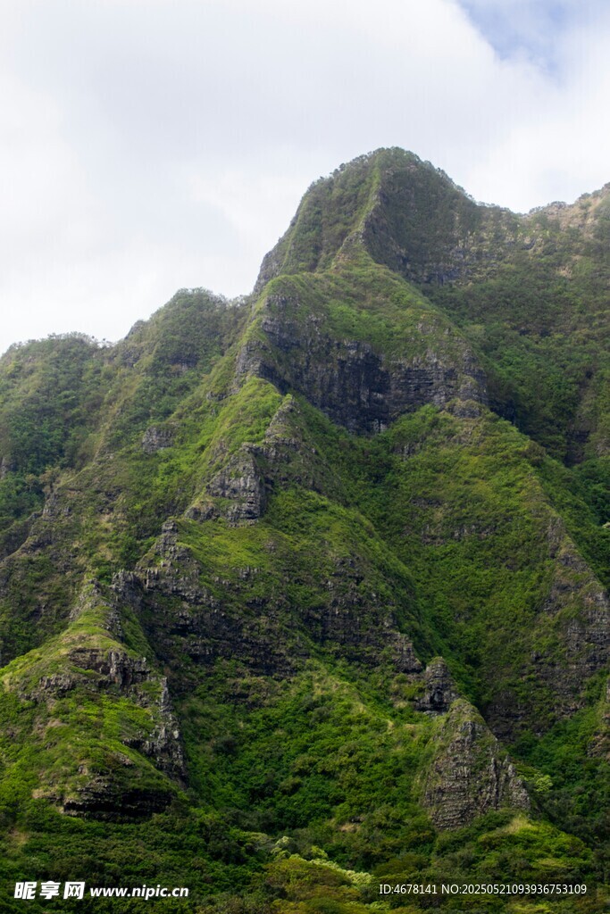 翠绿山峦美景