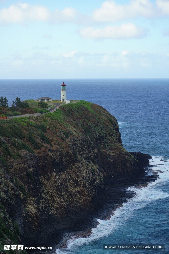 海岸灯塔风景
