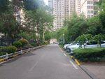 小区内整洁的停车道路