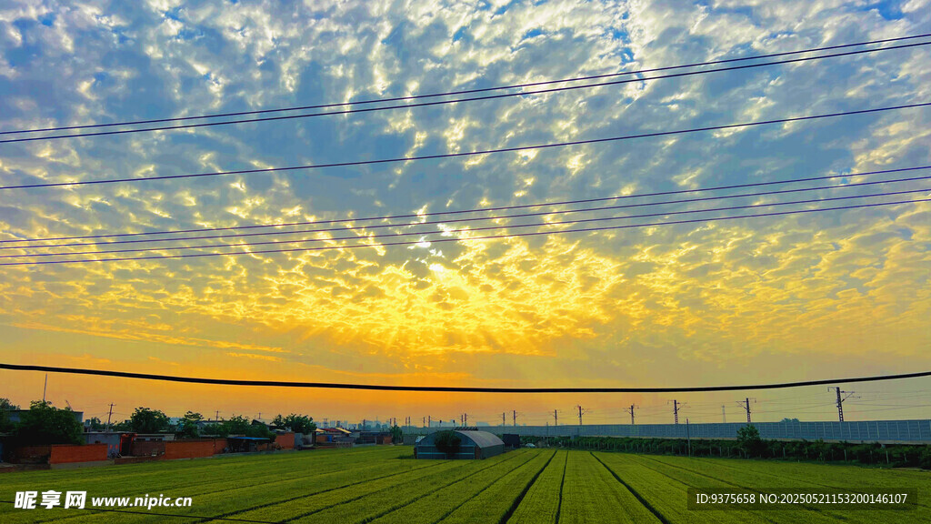 田园日落美景