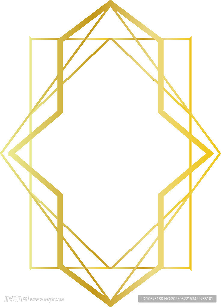 金色几何线条装饰图案