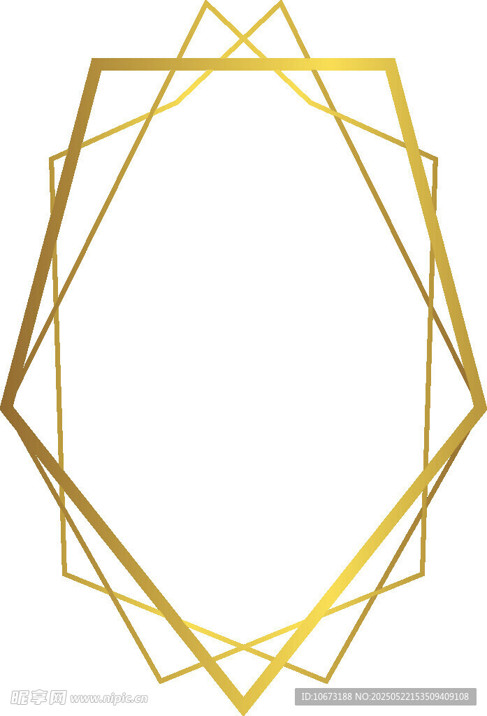 金色几何线条装饰边框