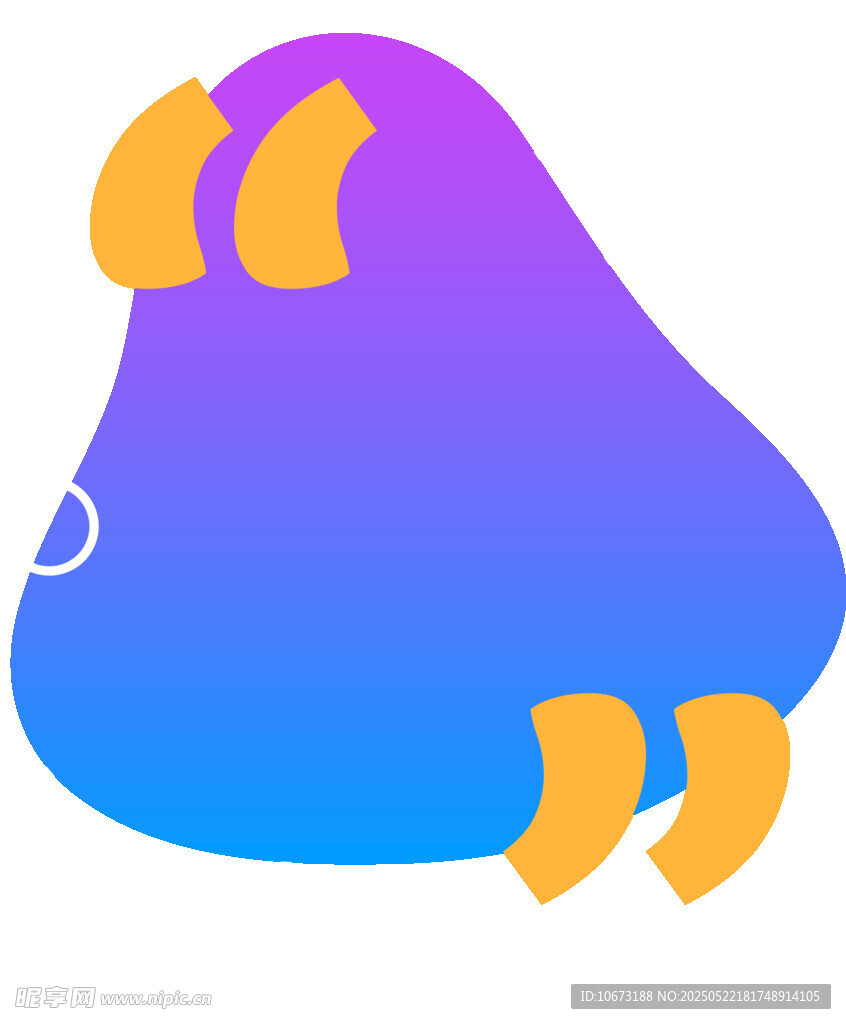 紫色卡通形象小怪物