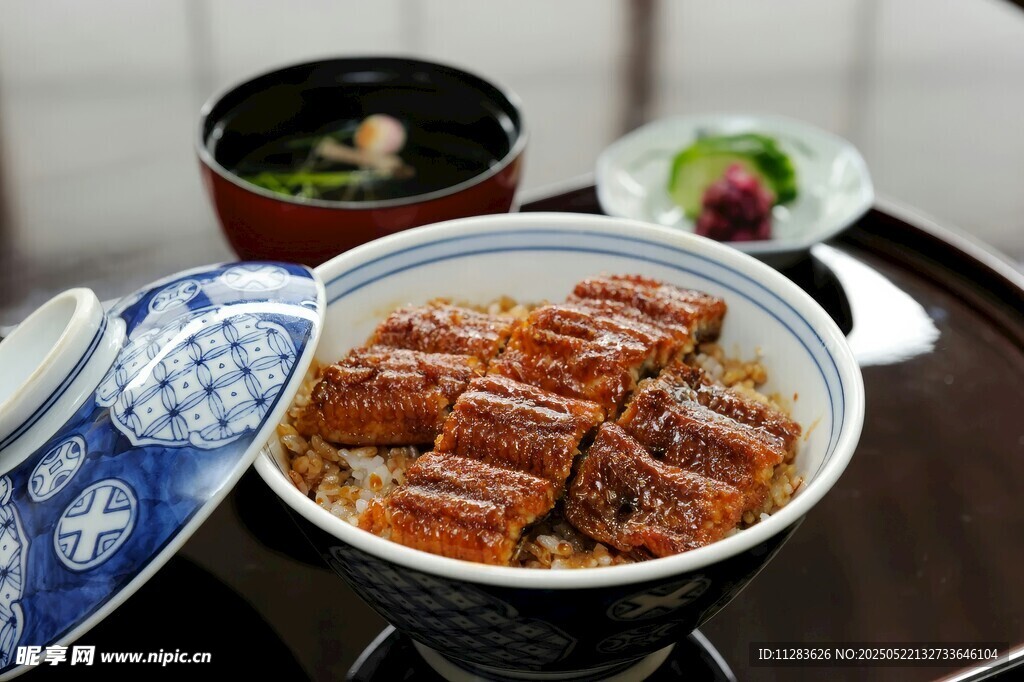 日式鳗鱼饭美食特写