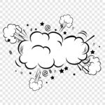 漫画风格爆炸云朵元素