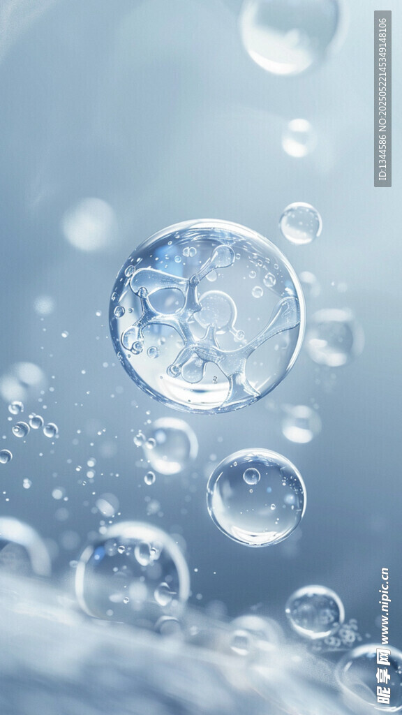 水中气泡特写