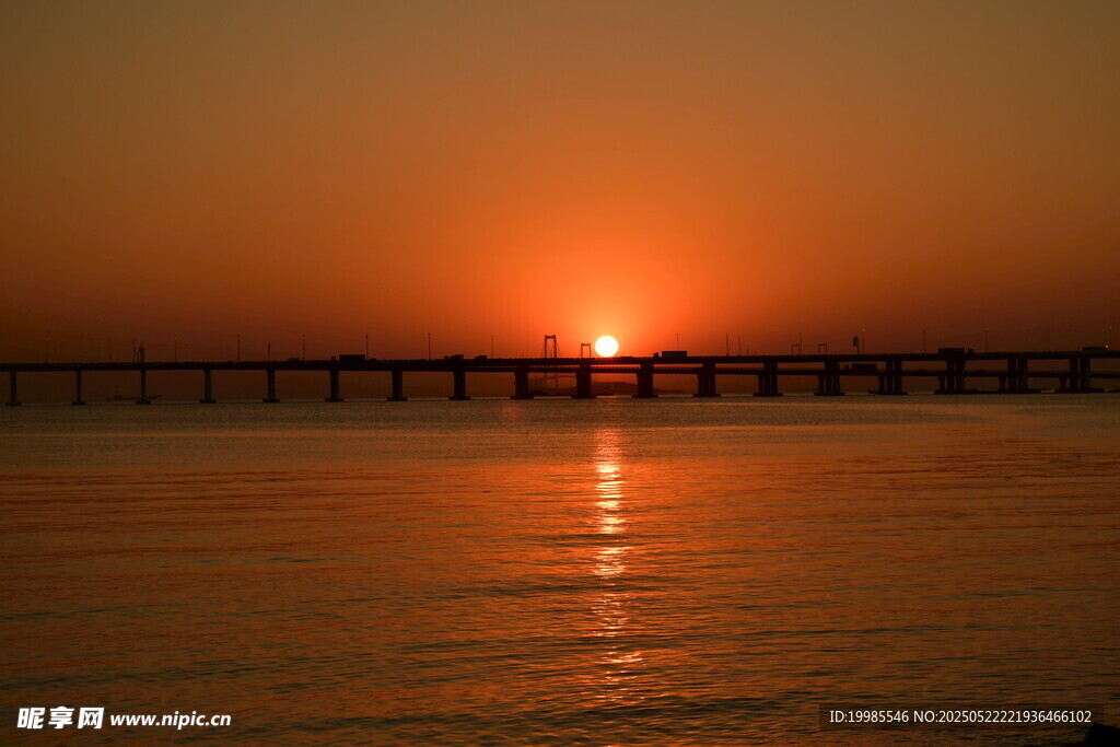海上落日夕阳黄昏