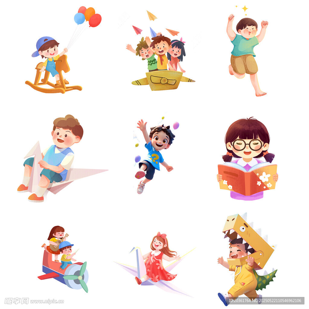 儿童欢乐活动插画集